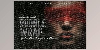 Plastic Bubble Wrap Photoshop Actions by Invents