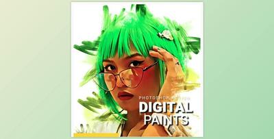 Digital Paints Photoshop Action – GraphicRiver 33747122 (ABR, PAT, ATN)