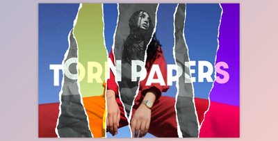 Torn Paper Pieces Photo Effect - 92006394