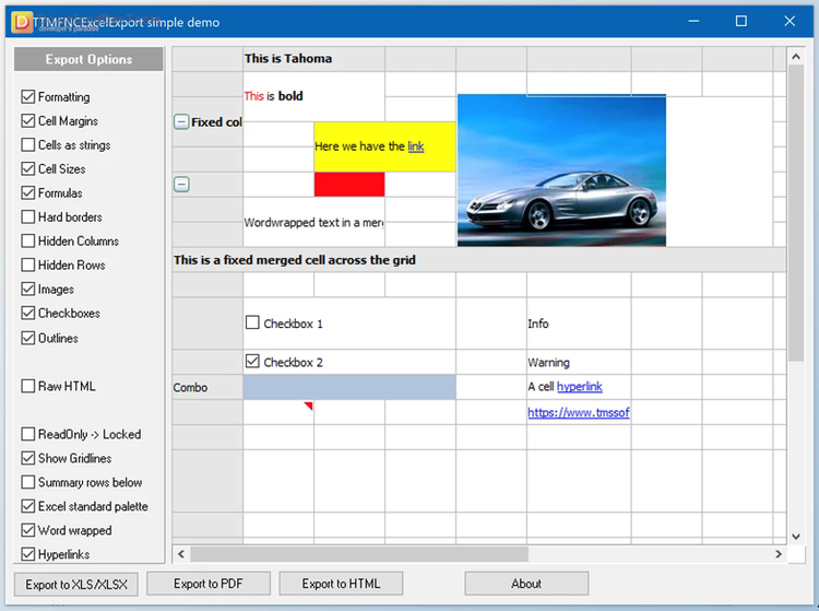 TMS FNC Grid Excel Bridge v3.2.0.0 (09 Dec 2023) for Delphi 10-12 Athens Full Source