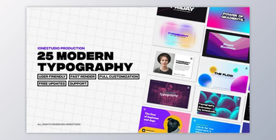 Modern Typography (Videohive 42907460) - AE Project