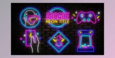 Neon Arcade Titles (Videohive 53744306)