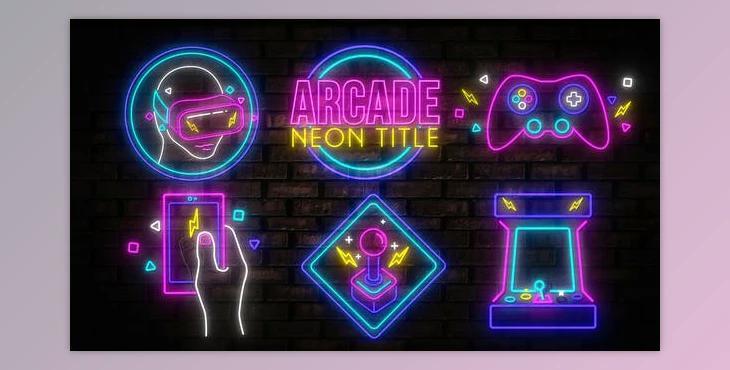 Neon Arcade Titles (Videohive 53744306)