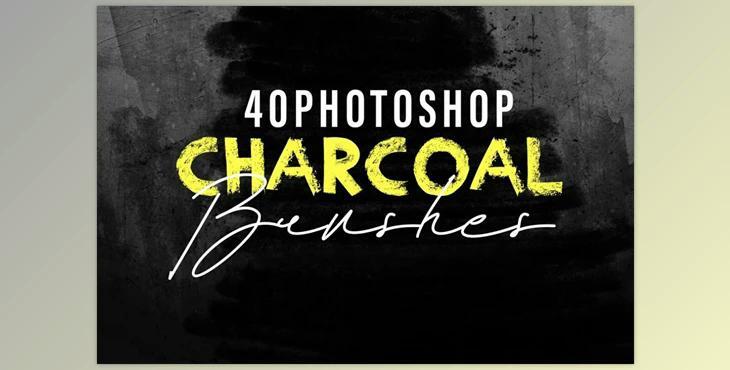 40 Charcoal Photoshop Brushes