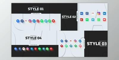 Social Media Icon Pack (Videohive 48857550) - AE Project