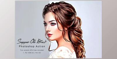 Supper Oil Effect Photoshop Action CreativeMarket - 7526598