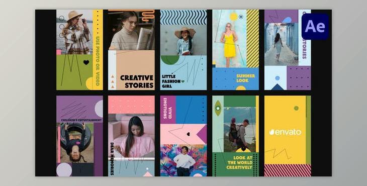 Colorful Bright Stories for After Effects (Videohive 37982561) - AE Project