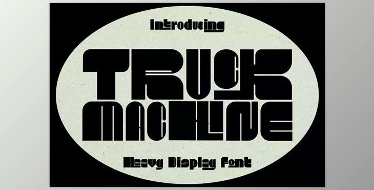 Truck Machine – Heavy Display Font