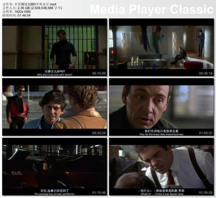1995年德国经典悬疑片《非常嫌疑犯》蓝光中英双字