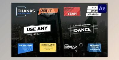 Modern Titles for After Effects (Videohive 43039595) - AE Project