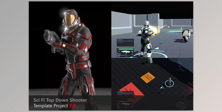Unity Asset - Sci Fi Top Down Game Template v2.2