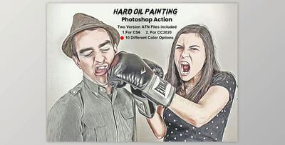 Hard Oil Painting Photoshop Action By Studio Retouch