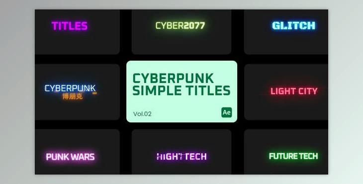 Cyberpunk Simple Titles 02 for After Effects (Videohive 45211171) - AE Project