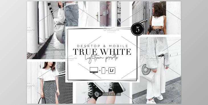 TRUE WHITE – Lightroom Presets CreativeMarket-5485157 (Mob, Desk)