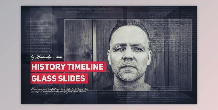 History Timeline // Glass Slides (Videohive 21707189) - AE Project