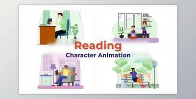 Reading Character Explainer Animation Scene (Videohive 38196073) - AE Project
