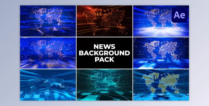 News Background Pack for After Effects (Videohive 50693252) - AE Project