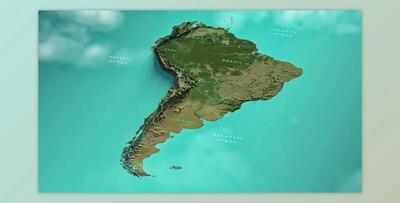 South America Map (Videohive 32250653) - AE Project
