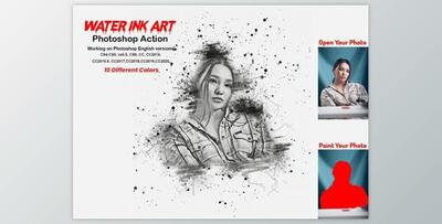 Water Ink Art Photoshop Action By Studio Retouch