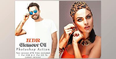 HDR Glamour Oil Photoshop Action CreativeMarket - 8447474