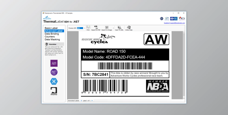 Neodynamic ThermalLabel SDK for .NET v13.0.23.1113 (14 Nov 2023) + CRACK