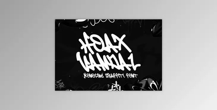 Hoax Vandal - Monoline Graffiti Font