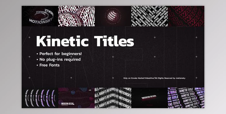 Kinetic Titles (Videohive 36351342) - AE Project