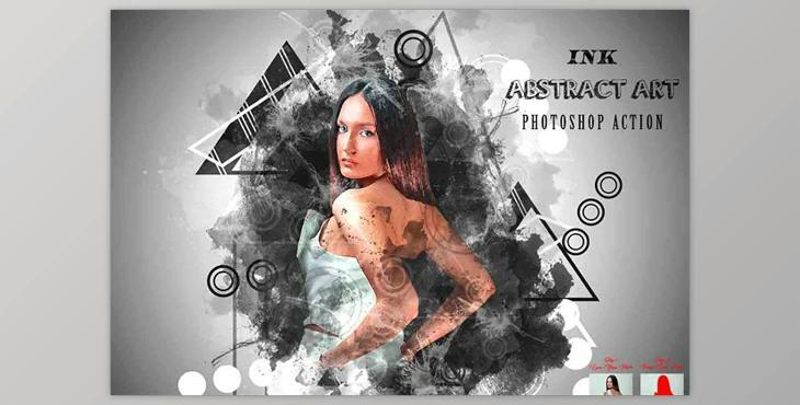 Ink Abstract Art Photoshop Action Creativemarket - 12775104