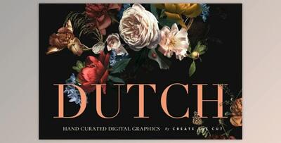 Vintage Floral Clip Art – Dutch 5 By Create The Cut