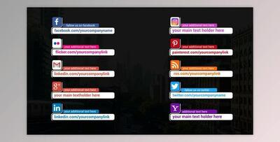 Social Media Lower Thirds (Videohive 42670191) - AE Project