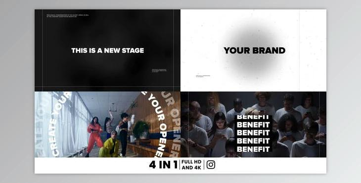 Minimal Typography Opener (Videohive 34367845) - AE Project