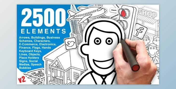 Whiteboard Animation Pack (Videohive 6783641) - AE Project