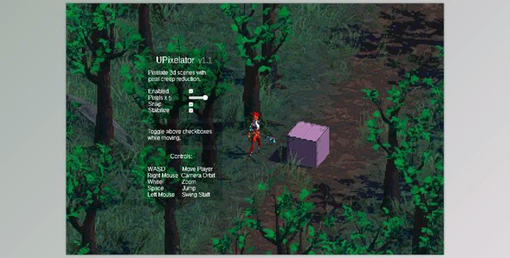 Unity Asset - UPixelator - Pixelize 3d Scenes