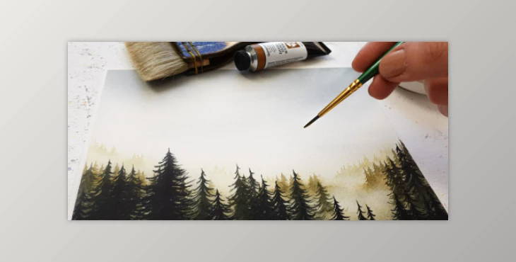 Misty Forest Landscapes in Watercolor Painting: A Beginner’s Guide