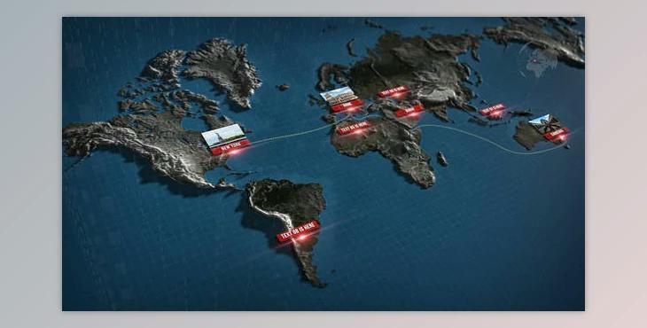 3D World Map (Videohive 38730045) - AE Project