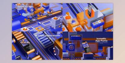 Isometric App MockUp Promo (Videohive 44938793) - AE Project