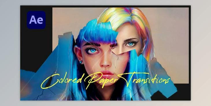 Colored Paper Transitions (Videohive 46468049) - AE Project