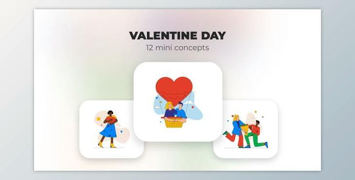 Valentine day – Mini concepts (Videohive 39947974) - AE Project