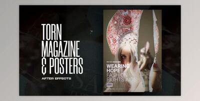 Torn Paper Magazine and Posters (Videohive 37681852) - AE Project