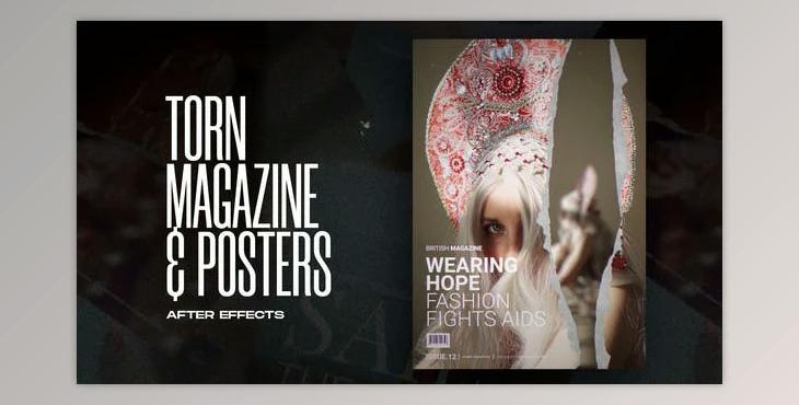 Torn Paper Magazine and Posters (Videohive 37681852) - AE Project