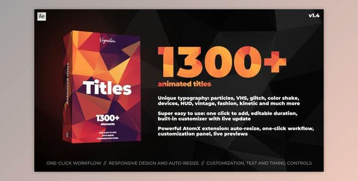 1300+ Titles For After Effects v1.5 (Videohive 28464847) - Ae Project