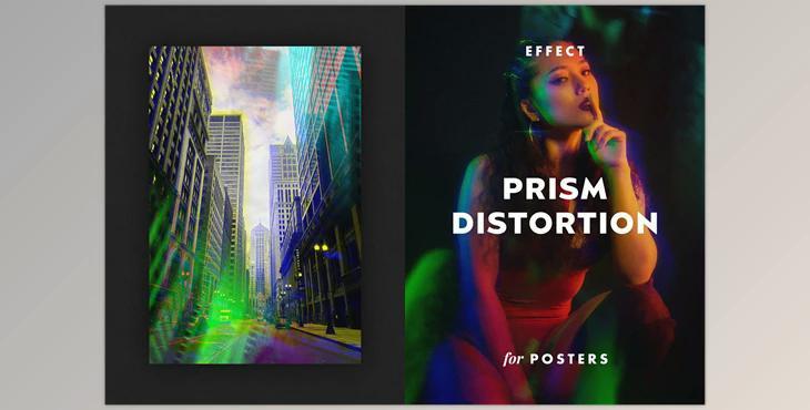 Prism Distortion Effect for Posters CreativeMarket - 7117532
