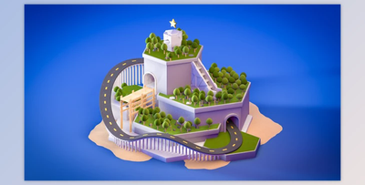 Create Fun Island with Cinema 4D Without plugins By Paul Olusola Ogunwale