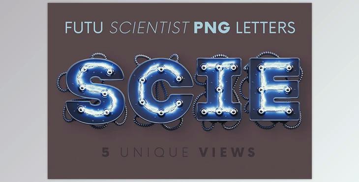 Futuristic Scientist – 3D Lettering CreativeMarket - 7176194