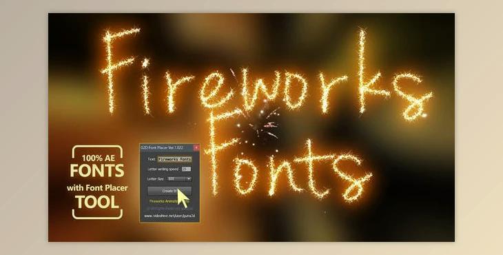 Fireworks Animated Font Pack with Tool (Videohive 31992844) - AE Project
