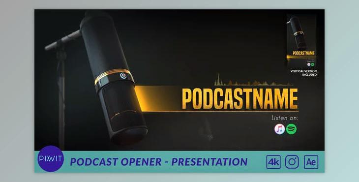 Podcast Opener - Presentation (Videohive 31104537) - AE Project