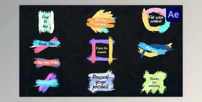 Colorful Brush Strokes Titles for After Effects (Videohive 44086126) - AE Project