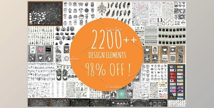 CreativeMarket – 2200++ Design Elements 1101065