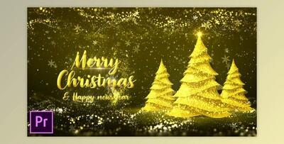 Golden Christmas Tree Wishes Premiere Pro (Videohive 35238595)