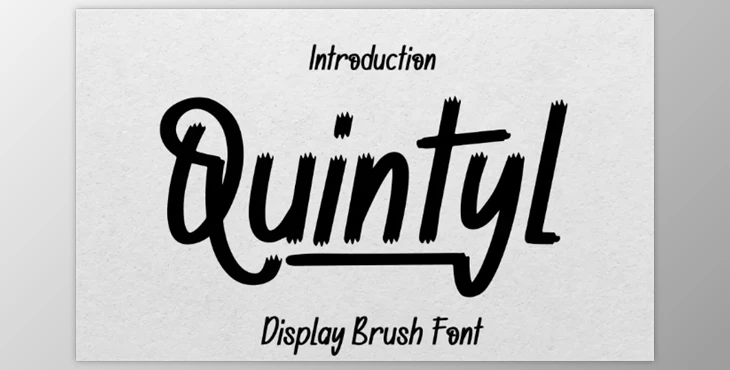 Quintyl - Brush Font